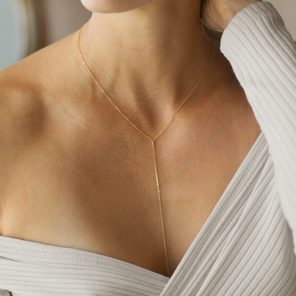 Long Y Chain Necklace Femina Handmade