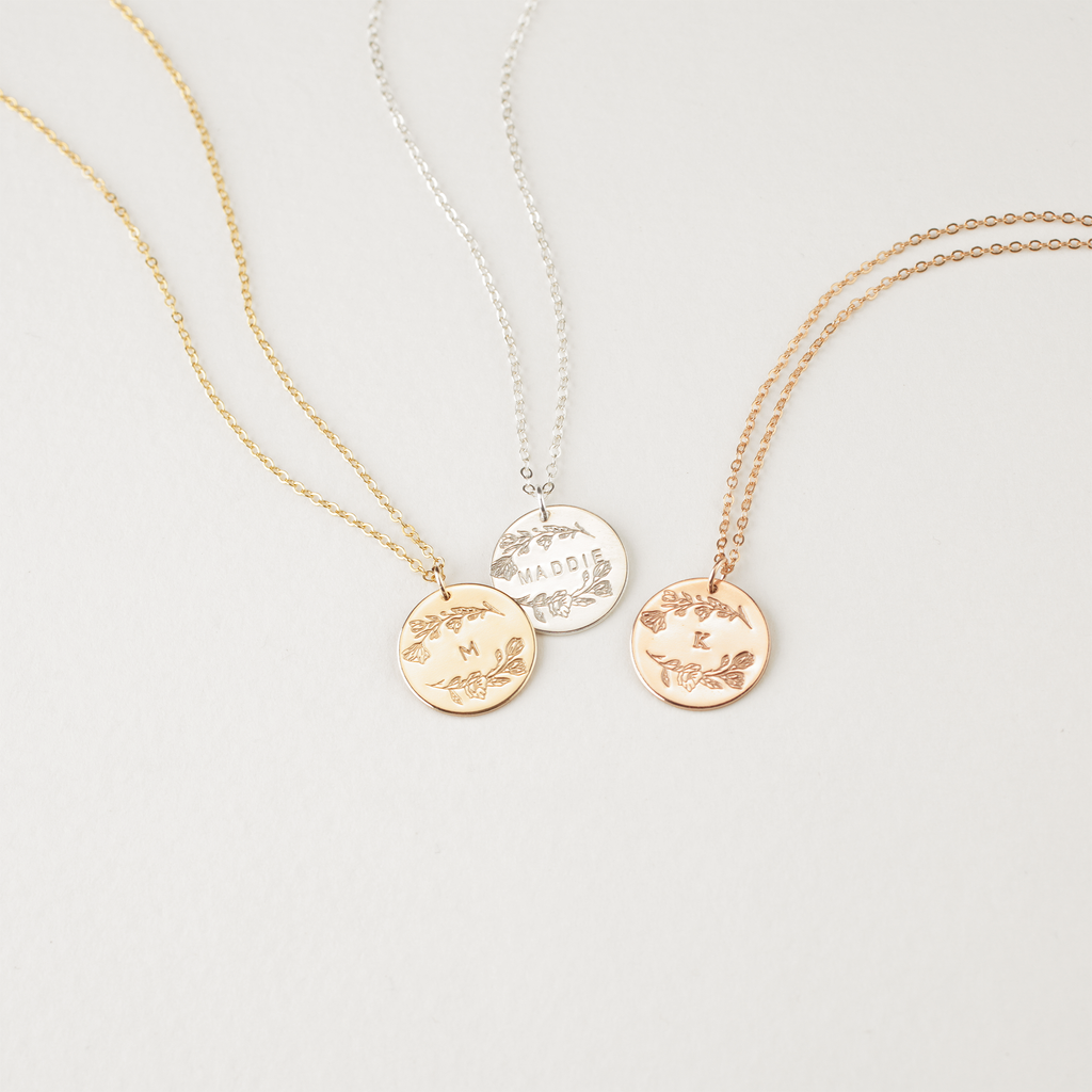 Magnolia Wreath Necklace