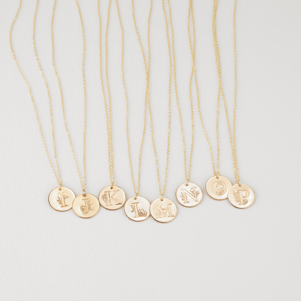 Botanical Alphabet Necklace