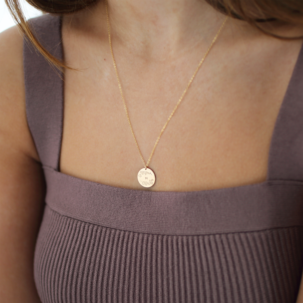 Magnolia Wreath Necklace
